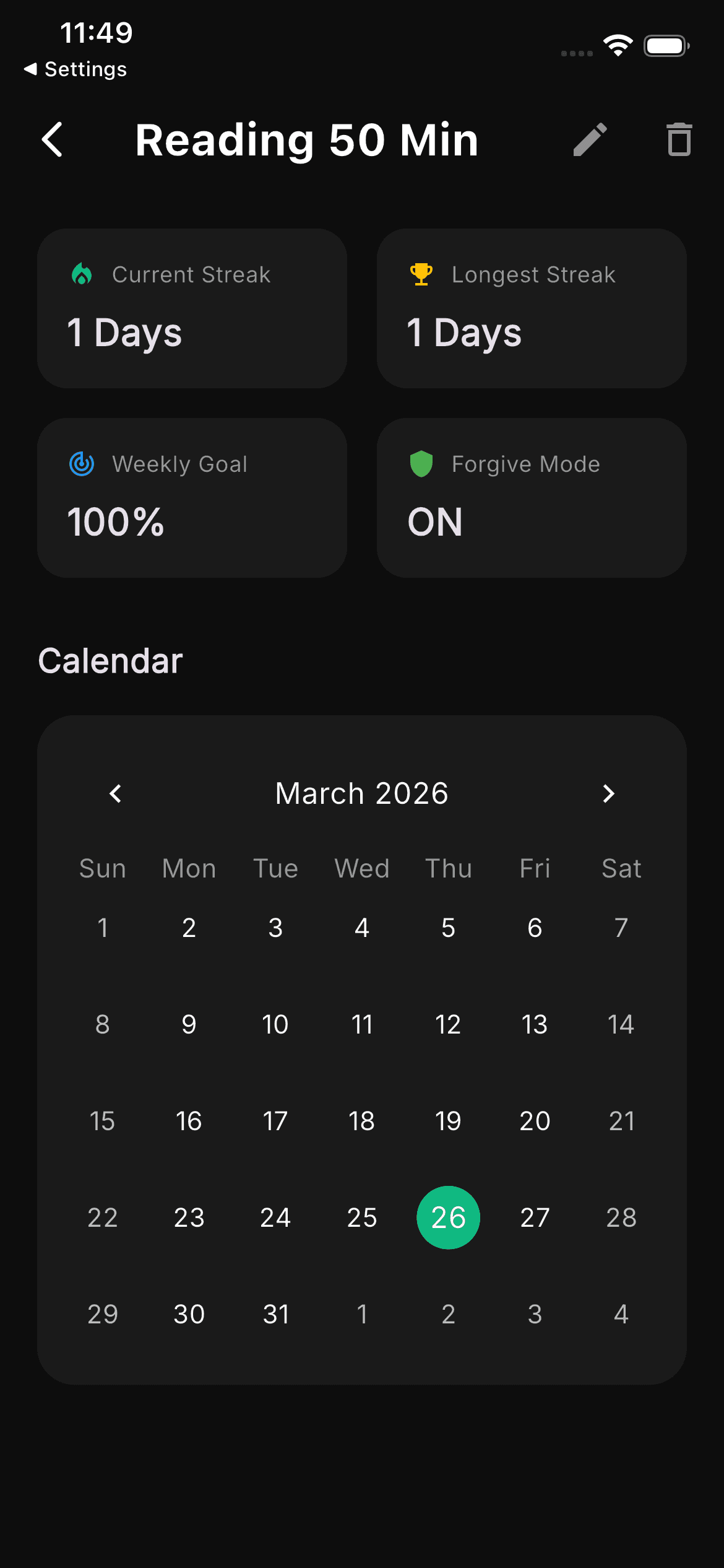 Habit Track App