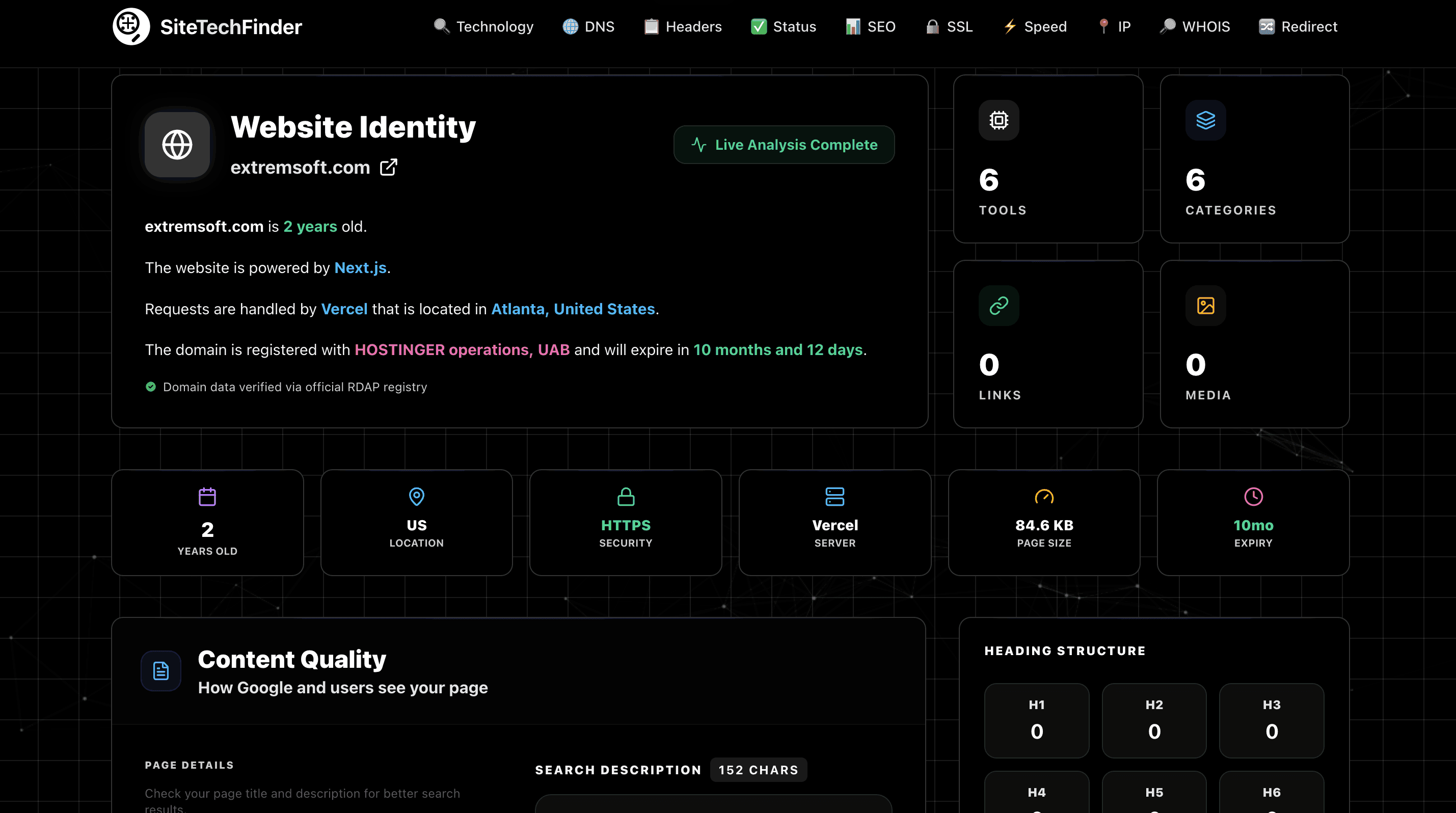 SiteTech Finder